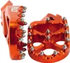 Flo Pro Series Footpegs Driver Foot Pegs Pair Orange