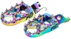 Flo Pro Series Footpegs Driver Foot Pegs Pair Jet Fuel Iridescent