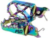 Flo Pro Series Footpegs Driver Foot Pegs Pair Jet Fuel Iridescent