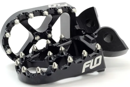 Flo Pro Series Footpegs Driver Foot Pegs Pair Black