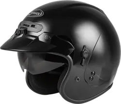 Gmax Adult Unisex GM-32 Helmet Open Face L Black Gloss
