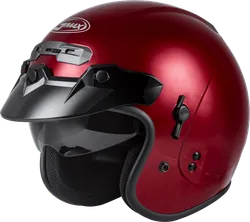 Gmax Adult Unisex GM-32 Helmet Open Face L Red Gloss