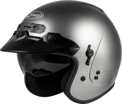 Gmax Adult Unisex GM-32 Helmet Open Face XS Gray Gloss