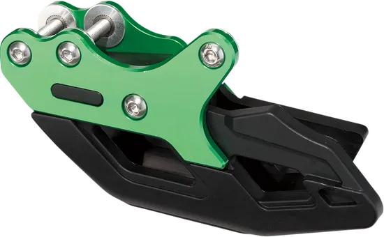 Moose Colored Aluminum Chain Guide Slider Green Kawasaki KX450