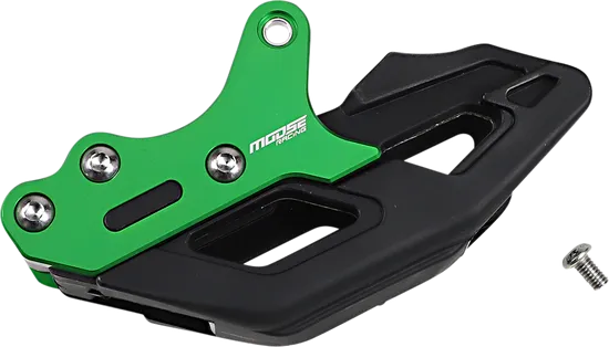 Moose Colored Aluminum Chain Guide Slider Green Kawasaki KX450