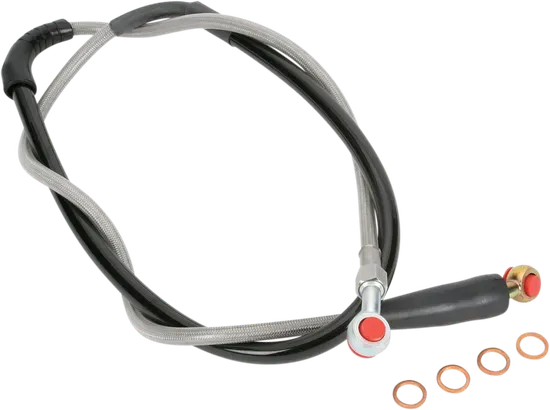 Moose Stainless Steel PVC Coated Braided Front Brake Line