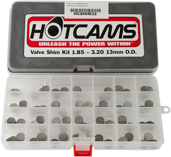 Hot Cams 13 mm Valve Shim Kit and Refill Package