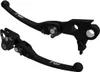 Flo MX Style Adjustable Cable Clutch Brake Lever Set Black