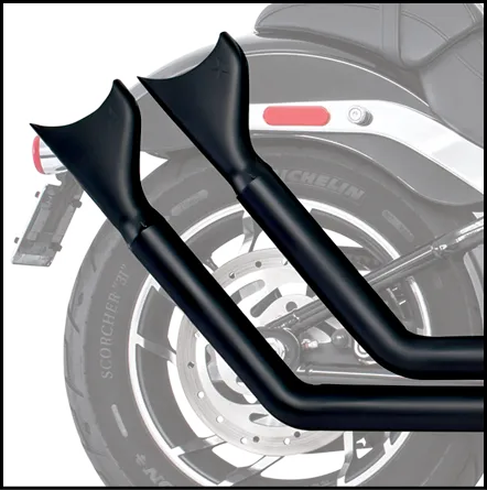 Freedom Upsweep Full Exhaust System Black Fishtail Tip
