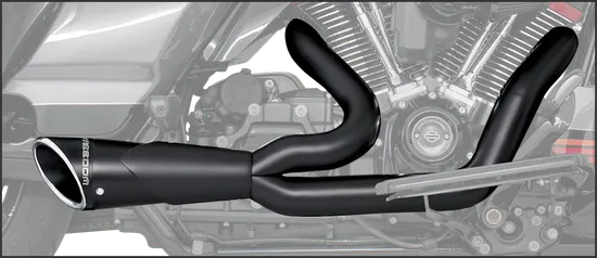 Freedom Shorty 2 Into 1 Full Exhaust System Black Blk 1
