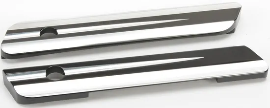 Harddrive Machined Black Saddlebag Latch Covers Pair