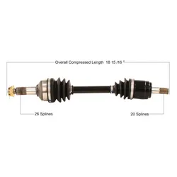 Tytaneum Rear Left Replacement CV Axle
