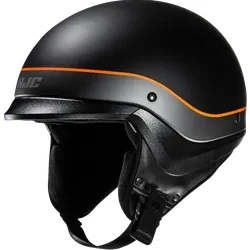 HJC Adult Unisex C20 Probe Helmet Half Face M Black Satin Orange
