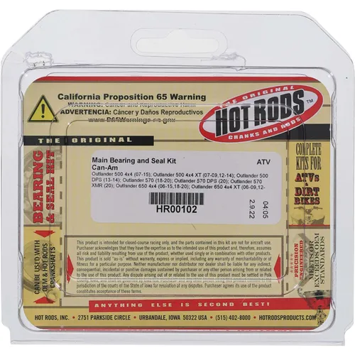 Hot Rods Crankshaft Main Bearing and Seal Kit for Can Am Bombardier