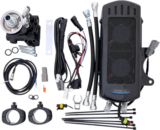 UC Frame Tube Mount Engine Oil Cooler Kit Black