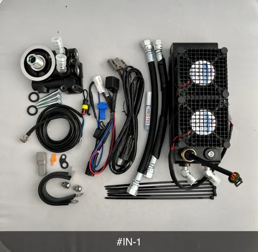 UC Frame Tube Mount Engine Oil Cooler Kit Black Naked