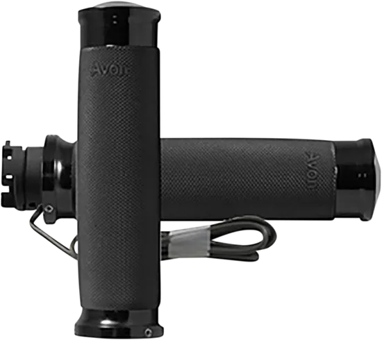 Avon Heated Grips Custom Contour Black Anodized 1in.