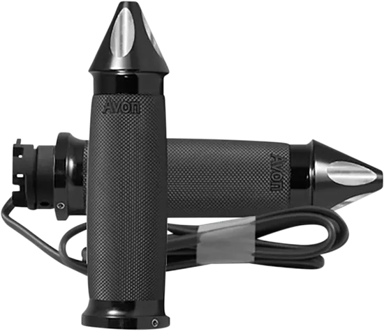 Avon Heated Grips Contour Spike Black Anodized 1in.