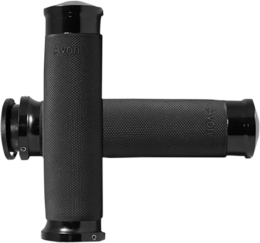 Avon Handlebar Grips Custom Contour Black Anodized