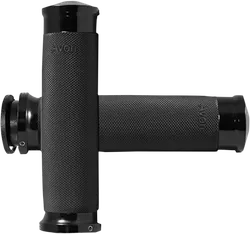 Avon Handlebar Grips Custom Contour Black Anodized