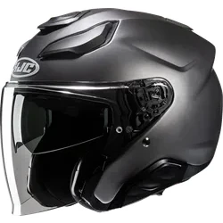 HJC Adult Unisex F31 Solid Helmet Open Face M Silver