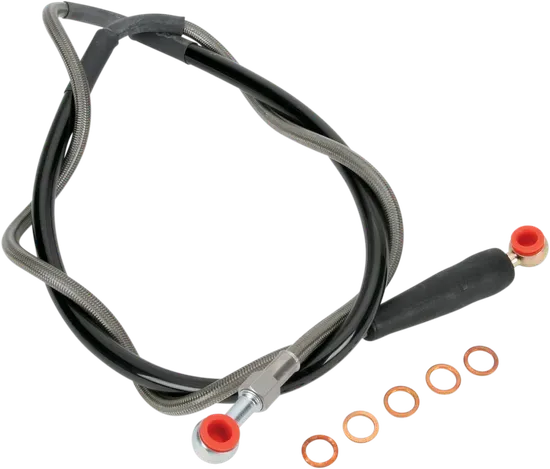 Moose Stainless Steel PVC Coated Braided Front Brake Line