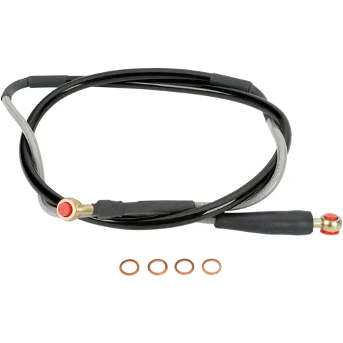Moose Stainless Steel PVC Coated Braided Front Brake Line 4