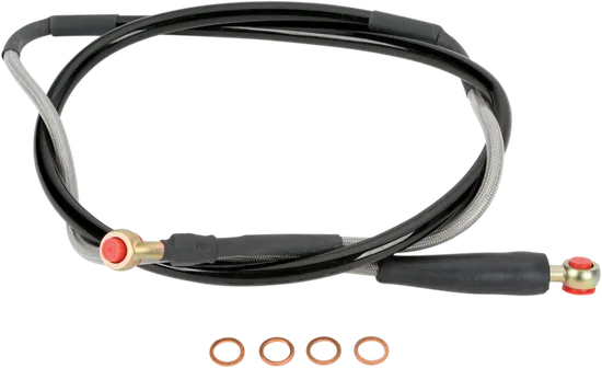 Moose Stainless Steel PVC Coated Braided Front Brake Line
