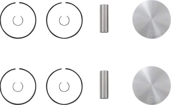 Wossner Complete Dual Ring Piston Kit 78.36mm Ring Circlip Wrist Pin