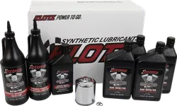 Klotz Premium Synthetic Oil Service Kit Chrome Filter 20W50 4qt