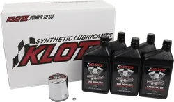 Klotz Synthetic Oil Change Kit w Chrome Filter 20W50 5qt