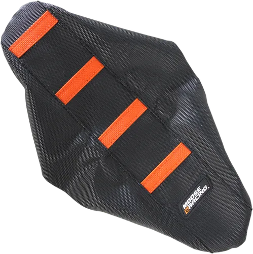Moose Black Orange Rubber High Trac Ribbed Seat Cover For KTM