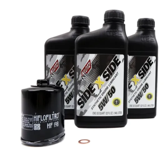 Klotz Engine Oil Change Kit w Black Filter 10W50 3qt