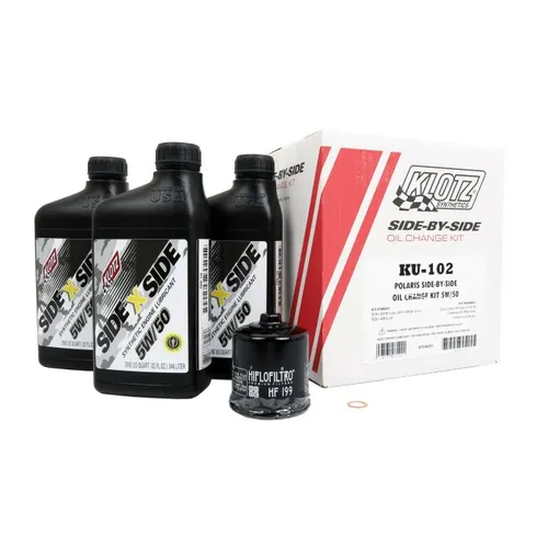 Klotz Engine Oil Change Kit w Black Filter 5W50 3qt