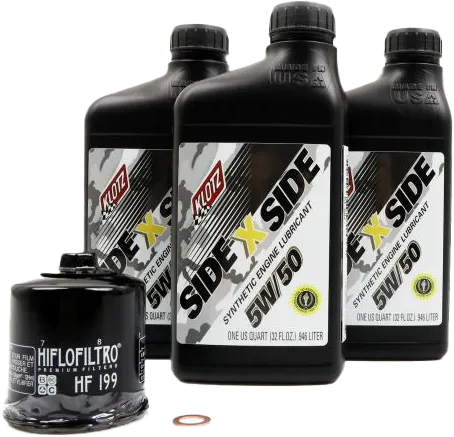 Klotz Engine Oil Change Kit w Black Filter 5W50 3qt