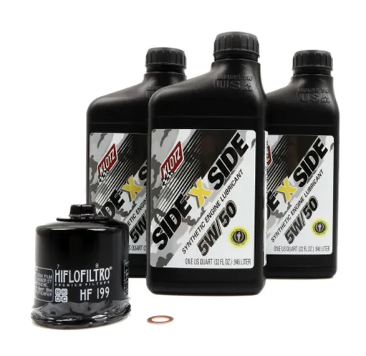 Klotz Engine Oil Change Kit w Black Filter 5W50 3qt