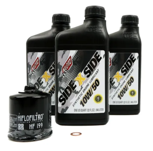 Klotz Engine Oil Change Kit w Black Filter 10W50 3qt