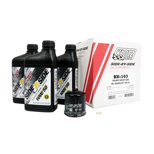 Klotz Engine Oil Change Kit w Black Filter 10W50 3qt