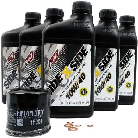 Klotz Engine Oil Change Kit w Black Filter 10W40 5qt