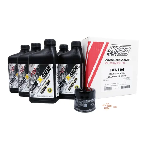Klotz Engine Oil Change Kit w Black Filter 10W40 5qt