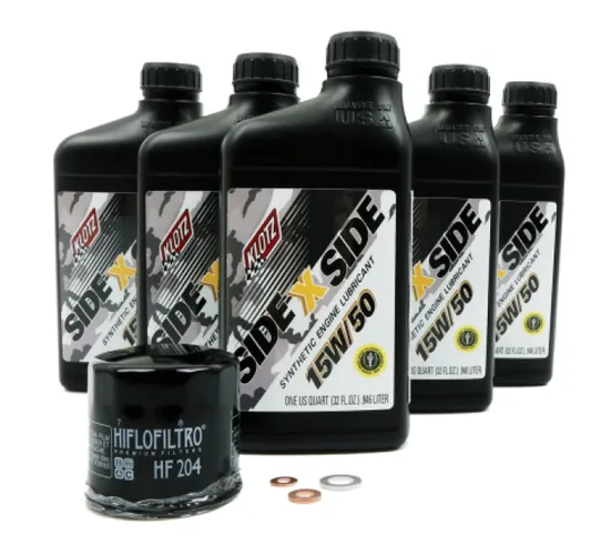 Klotz Engine Oil Change Kit w Black Filter 10W40 5qt