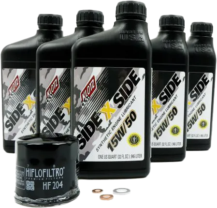Klotz Engine Oil Change Kit w Black Filter 10W40 5qt