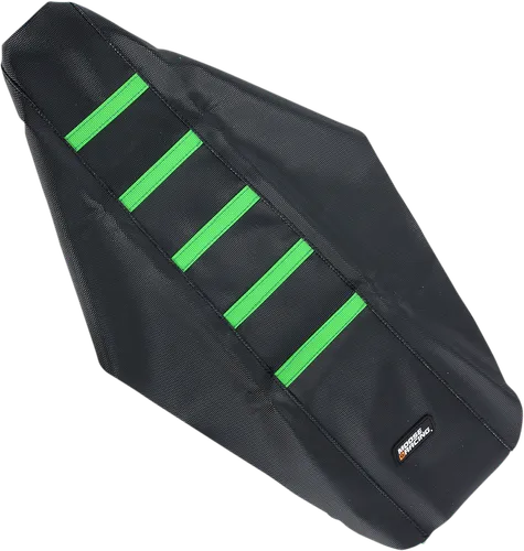 Moose Black Green Rubber High Tract Ribbed Seat Cover For Kawasaki