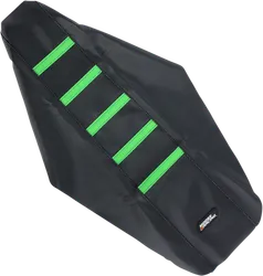 Moose Black Green Rubber High Tract Ribbed Seat Cover For Kawasaki