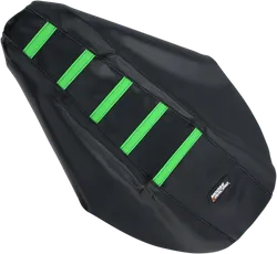 Moose Black Green Rubberized High Traction Ribbed Seat Cover For KX
