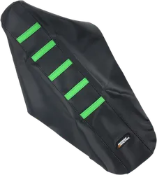 Moose Black Green Rubber High Tract Ribbed Seat Cover For Kawasaki