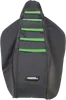 Moose Black Green Rubber High Tract Ribbed Seat Cover For Kawasaki