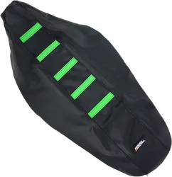 Moose Black Green Rubber High Tract Ribbed Seat Cover For Kawasaki