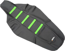 Moose Black Green Rubber High Trac Ribbed Seat Cover For Kawasaki KX450F