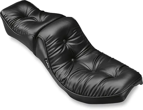 Le Pera Black Regal Plush Pillow 2up Seat